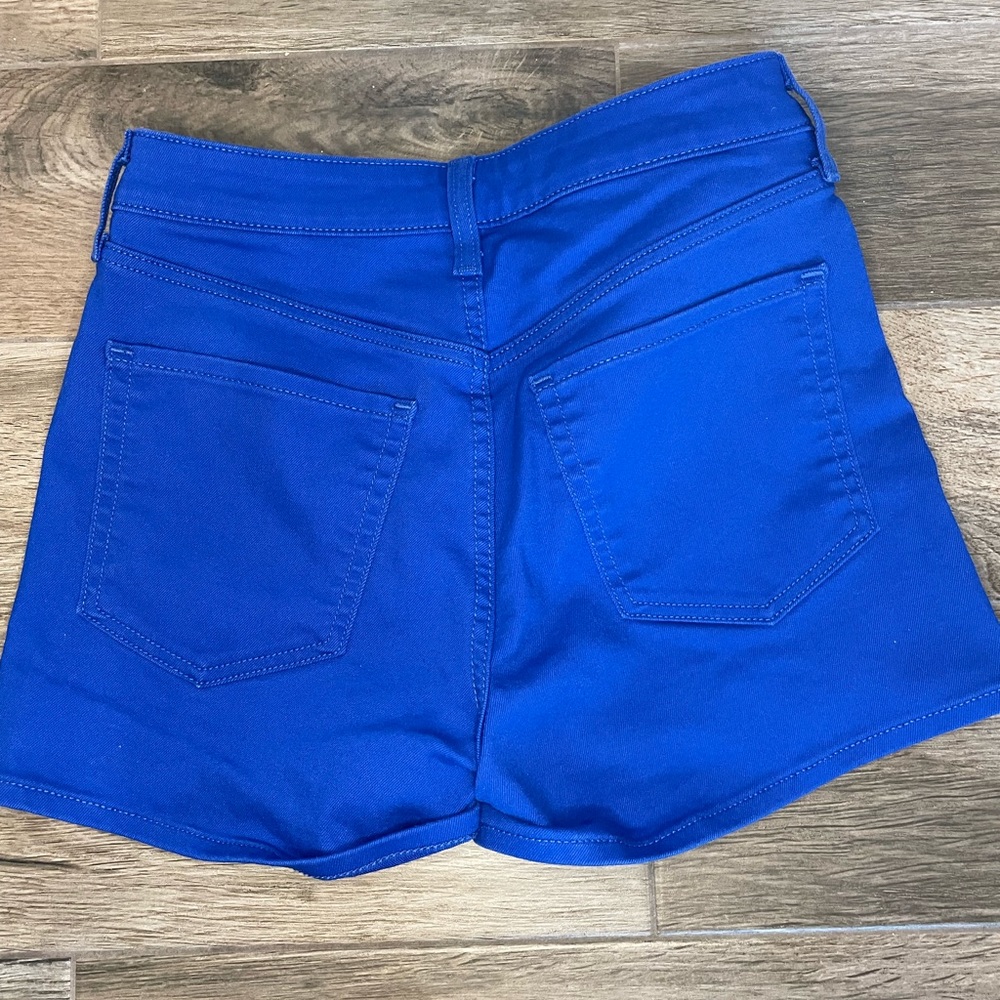Royal Blue High Rise Jean Shorts - Picture 2 of 3